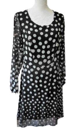 Gr. 40 ORSAY Kleid schwarz, weisse Tupfen