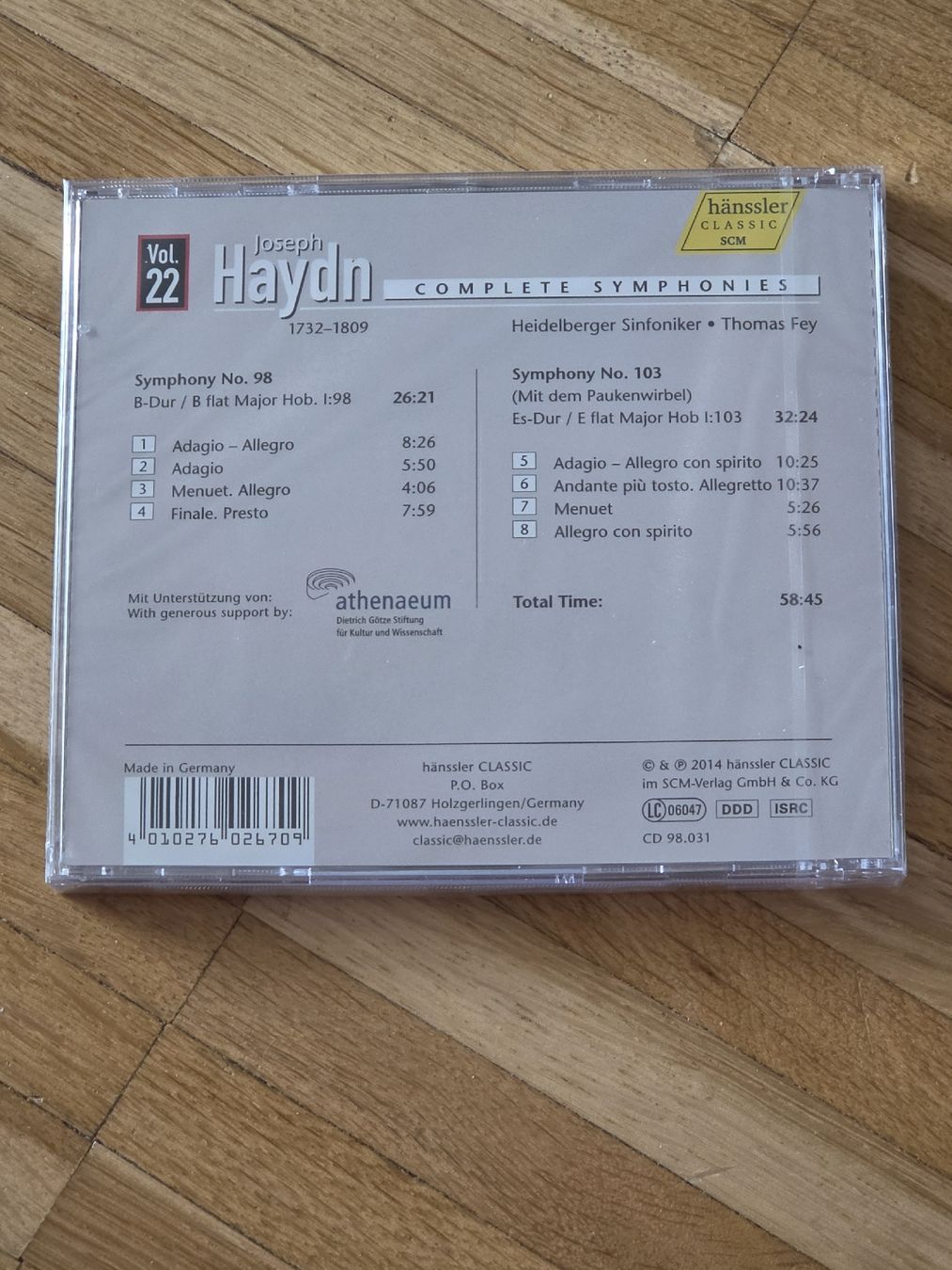 CD: Neue CD: Haydn Complete Symphonies Vol.22 – Nuovo e nell'imballaggio originale da Aesch BL venduto da immon 1