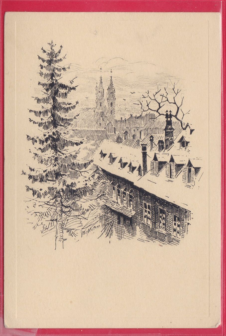 Cartoline postali: BASEL, AUSBLICK VON DER ALLGEMEINEN GEWERBESCHULE – Usato da Oberrieden venduto da Gebirgsstelze