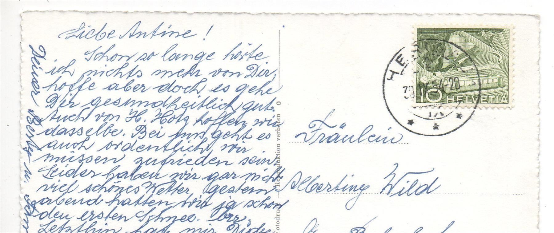 Cartoline postali: HERISAU Spittel - Conditorei Bäckerei – Usato da Jona venduto da philajona 1