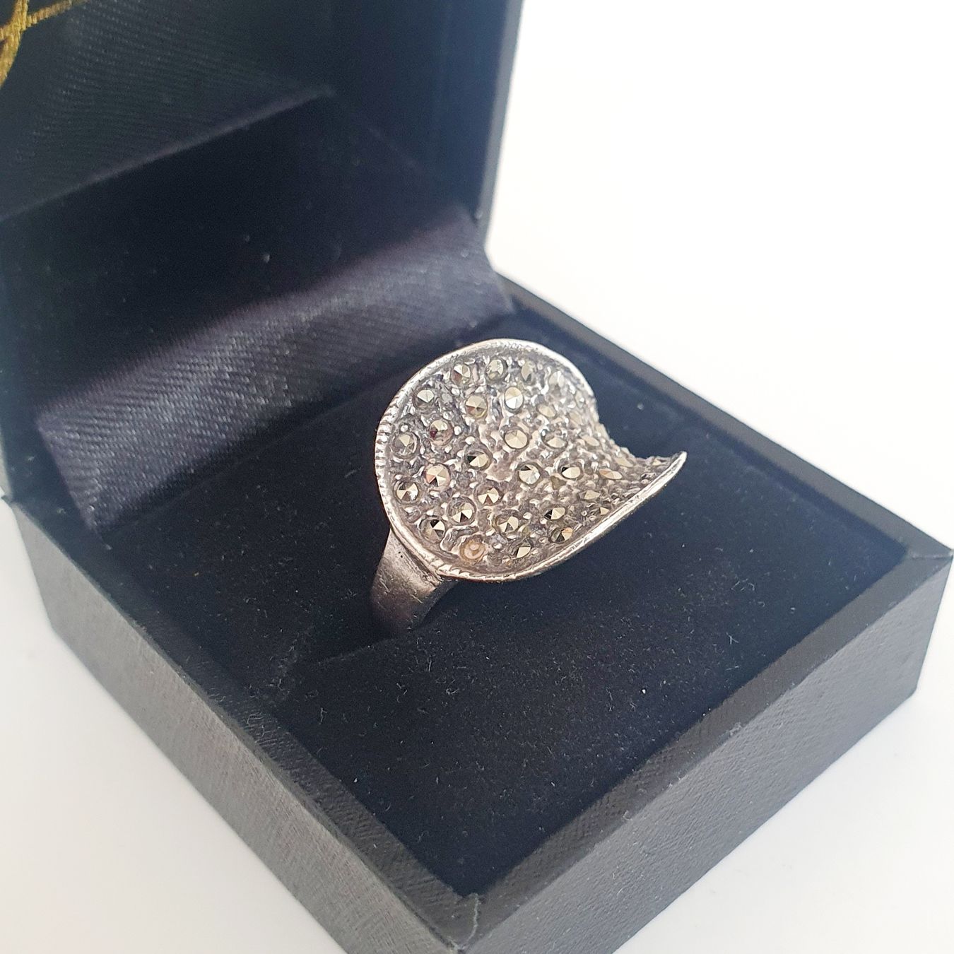 Anelli: Vintage Silber Ring mit Markasiten, Grösse 18.3 mm – Usato da Kreuzlingen venduto da Wunderkiste123 6