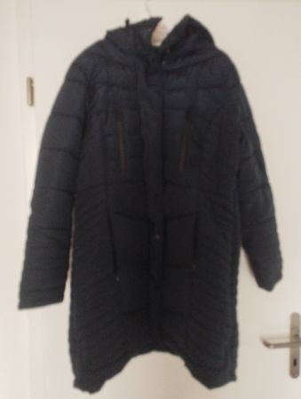 Warme Winterjacke mit Kapuze, dunkelblau, Grösse M