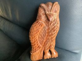 Chouette en bois à suspendre
