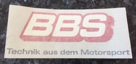 BBS Sticker Aufkleber Konturgeschnitten 18x7cm