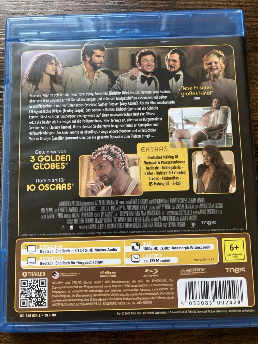 Tutti i DVDs: American Hustle BluRay – Usato da Glarus venduto da Jhuber78 1