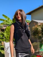KUNSTPELZGILET FÜR DAMEN (XS) KLEIN GESCHNITTE