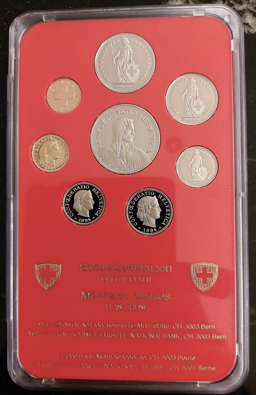 Tutti le monete: CH - Münzsatz 1994 pp – Usato da Arch venduto da moneyswiss 3