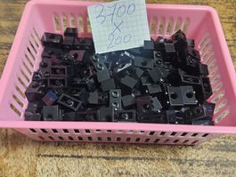 lego 3700 lot 200 pièces Black Technic, Brick 1 x 2 with
