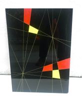 50er JAHRE Glas - Abdeckung „ GEOMETRICO „ 42 x 61.5cm