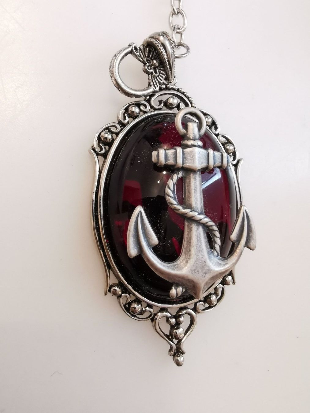 Catenine: Halskette Sailor Anker blutrot / silber – Nuovo e nell'imballaggio originale da Fischbach-Göslikon venduto da PitBullDoll 1