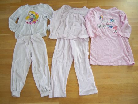 2 Pyjama + Nachthemd Gr 98 104 ,rosa