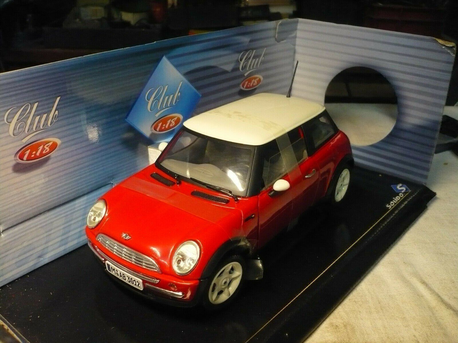 Modellini d'auto: MINI COOPER NEW ROT/WEISS, 1:18 SOLIDO – Nuovo e nell'imballaggio originale da Suhr venduto da Moebelsiralfred 2