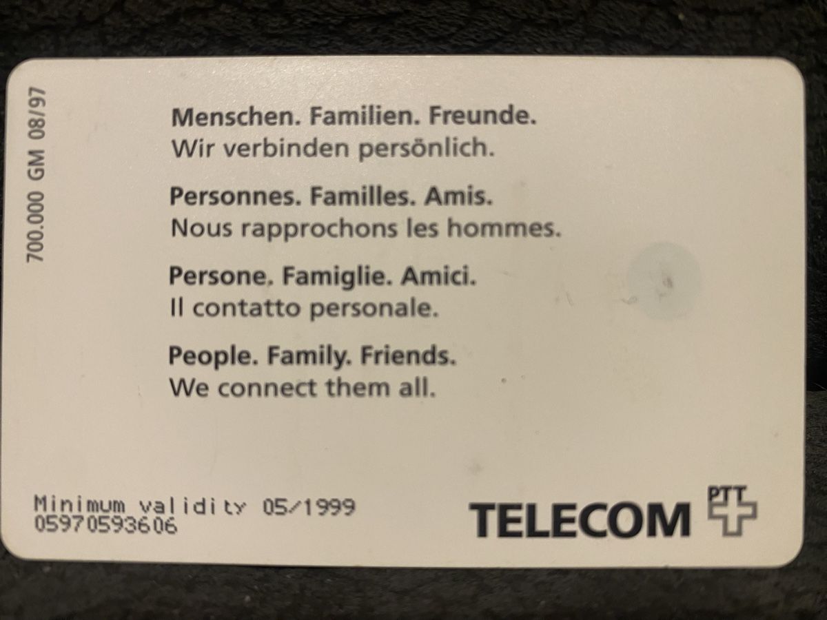 Schede telefoniche: Taxcard GM2 – Usato da Lausanne venduto da babacard10 1