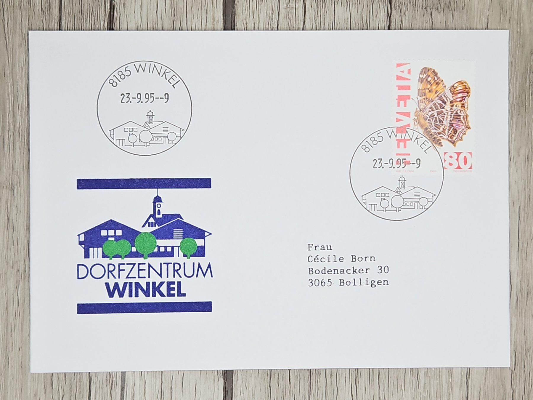 Tutti i francobolli: CL11 Enveloppe + Timbre Suisse 1995 – Usato da Cousset venduto da Patrick_Collections