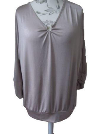 s.Masse Gr.42/44 edles Stretch Shirt schöner Ausschnitt