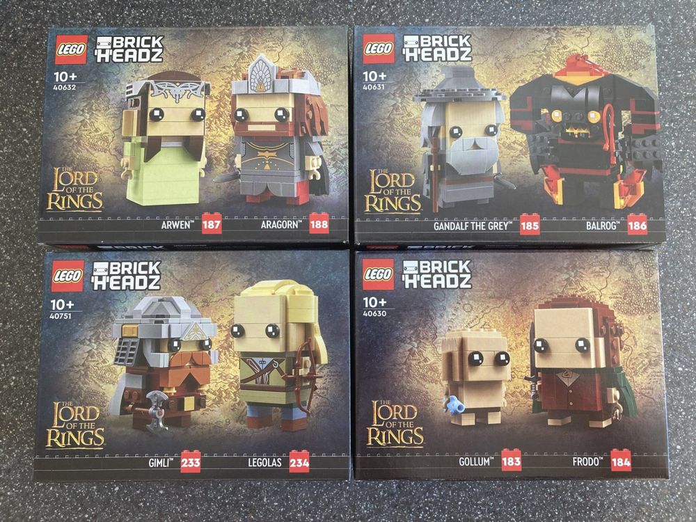 Lego brickheadz LOTR (40630 / 40631 / 40632 / 40751) Neu/OVP (Neuf avec ...