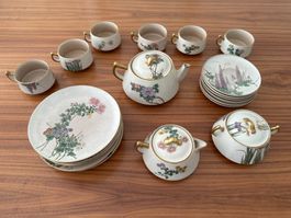 Japanisches Kotobuki Satsuma Tee-Set Vintage (21-teilig)