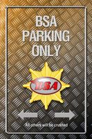 Blechschild-BSA-PARKING ONLY