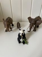 Lot famille éléphant et panda Schleich