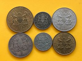 Münzen Kenia 6 Stück Jahrgang vor 1981