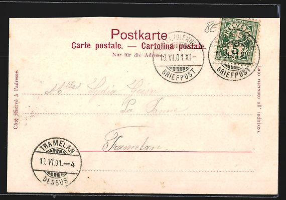 Cartoline postali: AK Magglingen, Hotel Bellevue, 1901 – Usato da Berlin venduto da bartko-reher 1