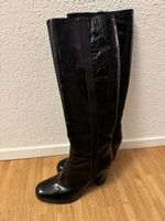 Stiefel Prada schwarz Lackleder Grösse 36.5 gebraucht