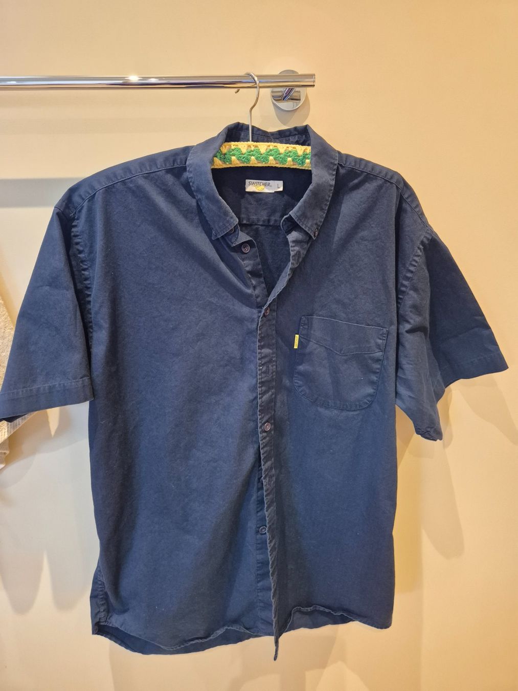 Camicie: Kurzarmhemd blau, Gr. L  SWITCHER – Usato da Dietikon venduto da grafad