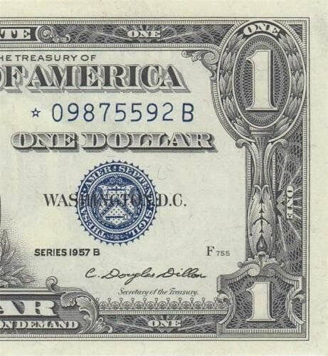 Banknoten: USA - S.C. $1 **STAR NOTE**  1957-B aUNC – Gebraucht aus Cousset von Patricio77