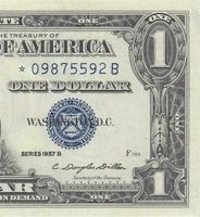 USA - S.C. $1 **STAR NOTE**  1957-B aUNC
