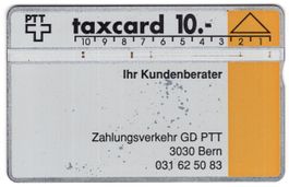 Zahlungsverkehr GD PTT, Ihr Kundenberater - Geschenk Taxcard