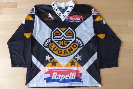 HC LUGANO #27 LEBEAU TRIKOT 1995/96 HCL MAGLIA MAILLOT LARGE
