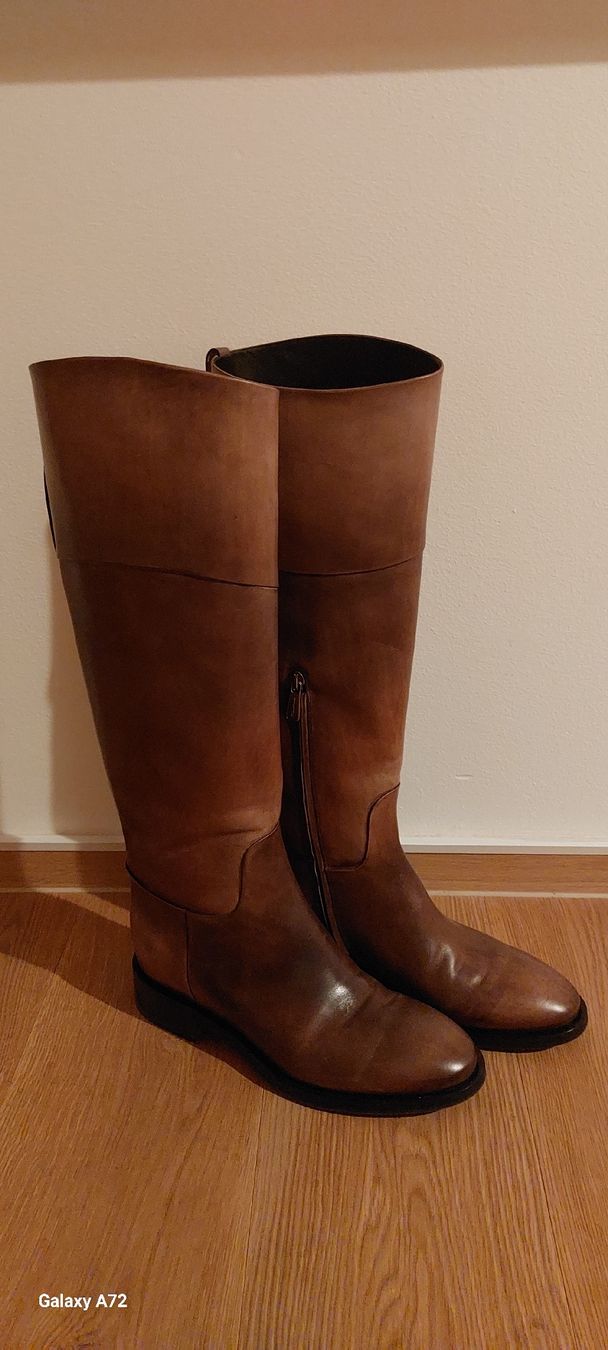 Santoni Scarpe da donna: Santoni Leder Stiefel Gr 41 – Nuovo (secondo la descrizione) da Emmetten venduto da Jiver1969