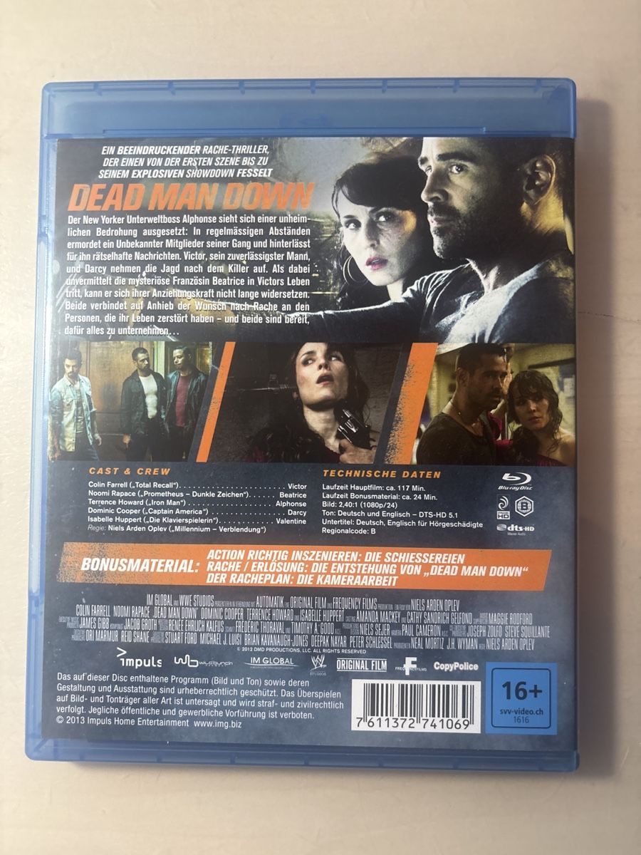 Tutti i DVDs: Dead Man Down Blu-ray - Actionthriller mit Colin Farrell – Nuovo (secondo la descrizione) da Ruswil venduto da Slivio_ 1