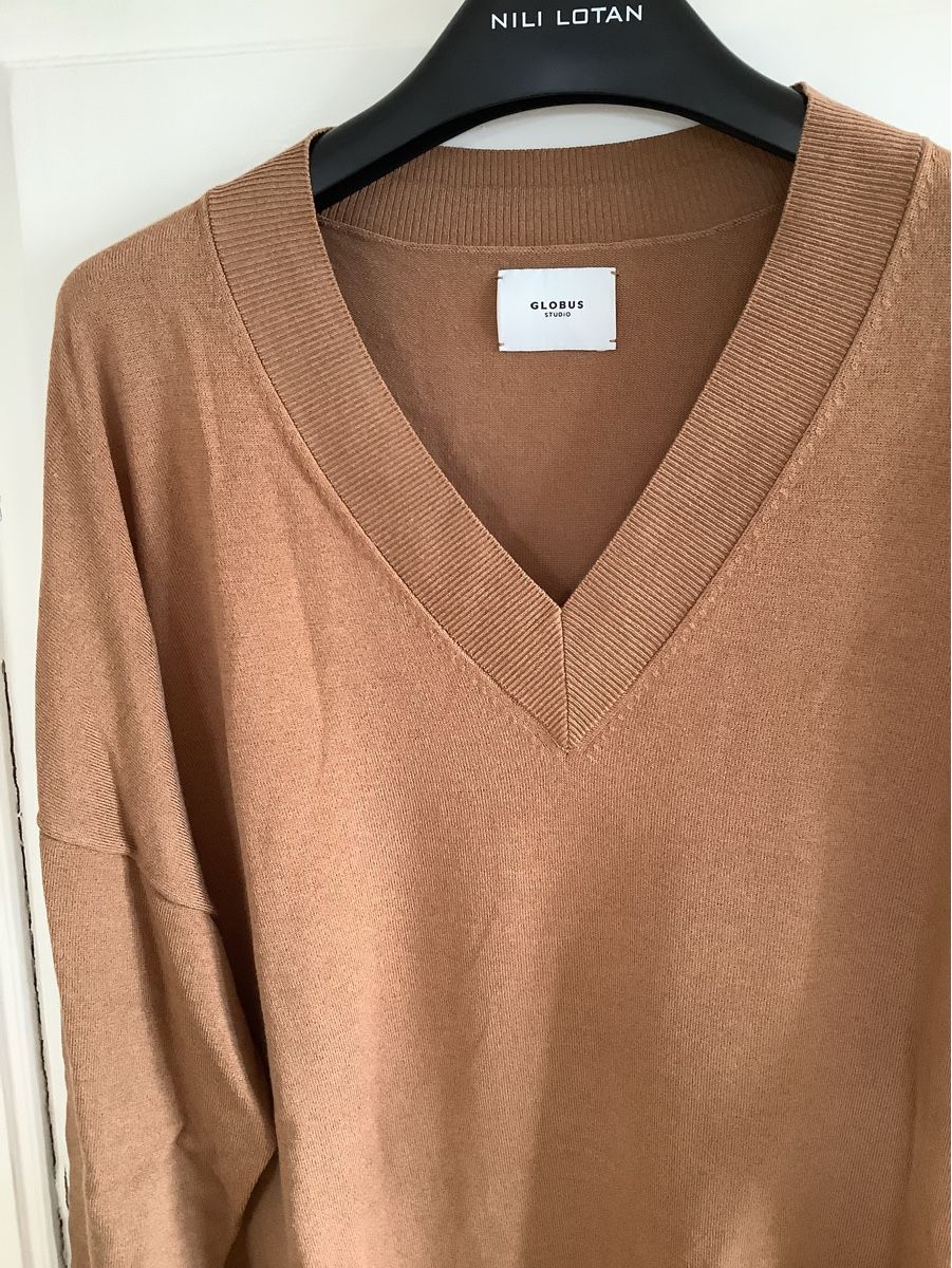 Globus Maglioni & Felpe: Globus Studio Long Pullover Kleid, Cognac, L/XL – Usato da Stäfa venduto da loveforeverlove 1
