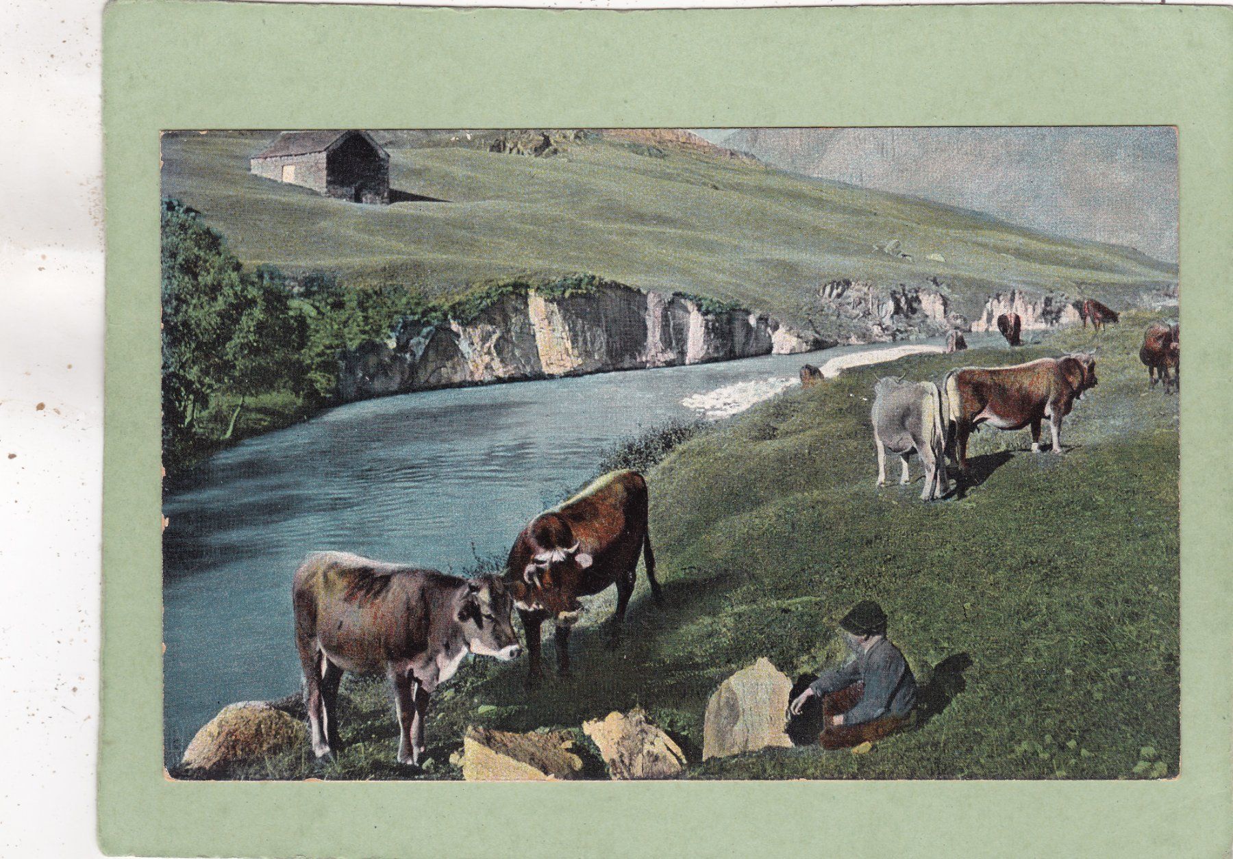 Cartes postales: Kitsch Landschaft Kühe Auf der Herbstweide – D'occasion à Herisau par Lisegrat2008