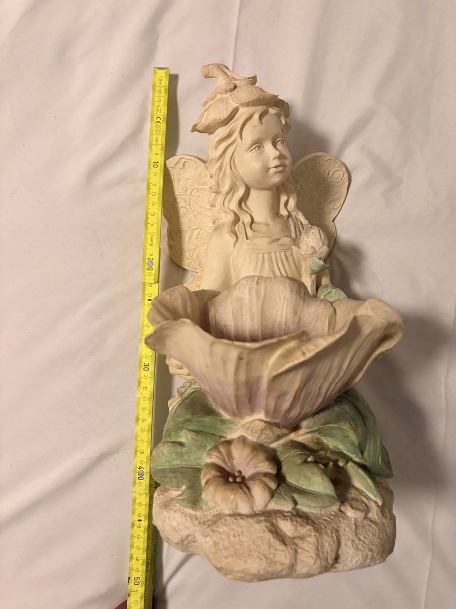 Statuette: Figur Fee mit Schale und Blumen Beige H ca 25cm – Nuovo (secondo la descrizione) da Basel venduto da MinaM2014 3