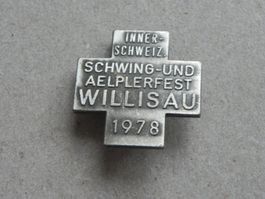 Abz. Brosche Innerschw. Schwingfest Willisau 1978 Schwingen