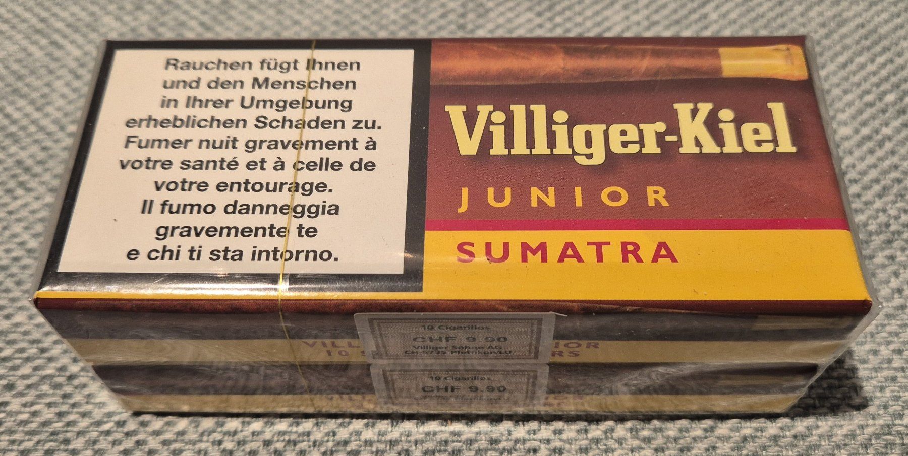 Villiger Sigari: Villiger Kiel Junior Sumatra – Nuovo e nell'imballaggio originale da Volketswil venduto da Trugoy