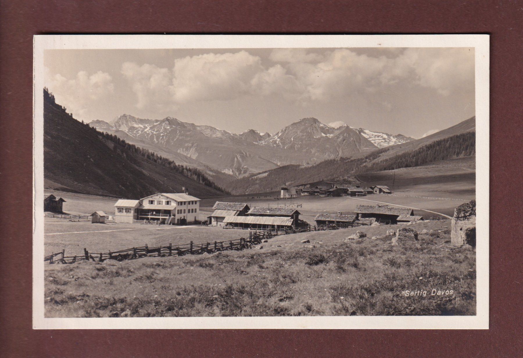 Cartoline postali: SERTIG DAVOS – Usato da Pully venduto da nicecards