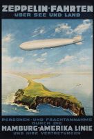 Blechschild-ZEPPELIN FAHRTEN ÜBER SEE U