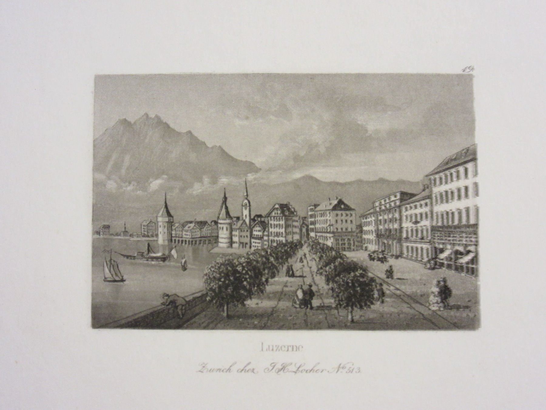 Incisioni: LUZERN AQUATINTA – Usato da Gersau venduto da grafik-kunst