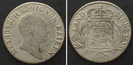BAYERN 6 Kreuzer 1806 MAXIMILIAN I. JOSEPH Silber ss+
