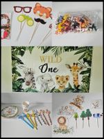 Party Dekorationsset Dschungel Tiere Wild One 1. Geburtstag