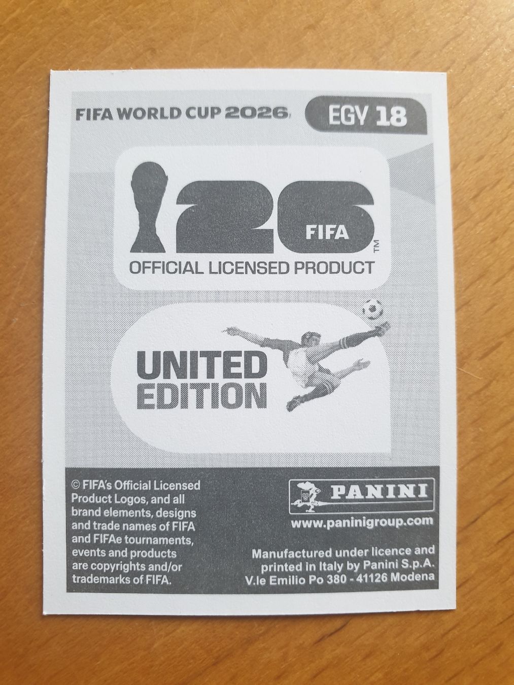 Panini Carte collezionabili: Panini WM 2026 EGY 18 – Nuovo (secondo la descrizione) da Einsiedeln venduto da MGXX 1