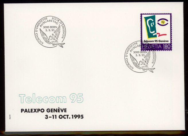 Tutti i francobolli: 1995, FDC, Telecom 95 (Nr. 885) – Usato da Willisau venduto da Vollstempel