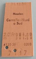 Billette Schweiz Moudon Corcelles 2. Kl. 7117