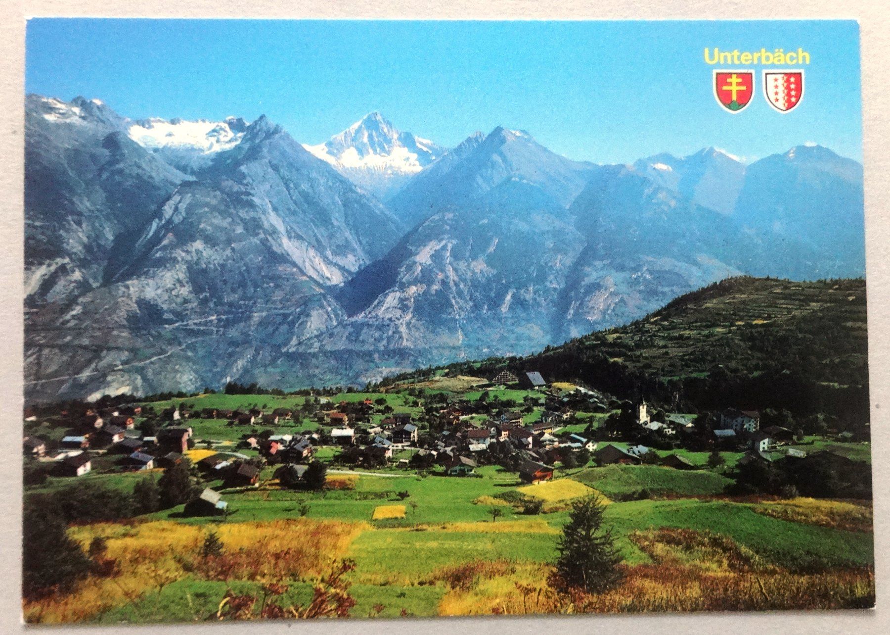Cartoline postali: Unterbäch, 1221 m, Bietschhorn – Usato da Fétigny venduto da Billy2miny