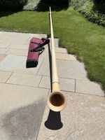 Alphorn aus Holz mit Tragetasche, sehr guter Zustand