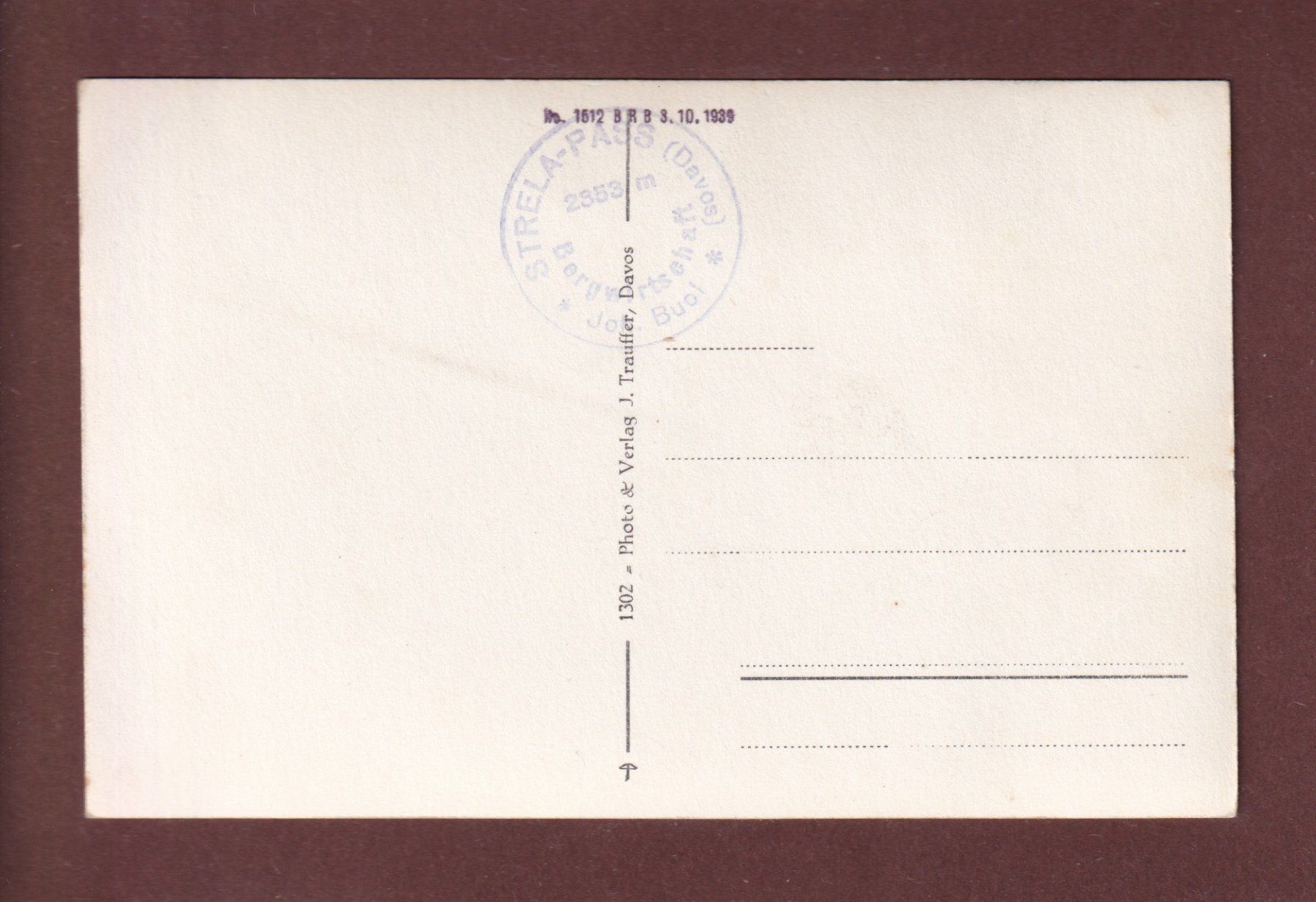 Cartoline postali: Am Höhenweg STRELA-PARSENN – Usato da Pully venduto da nicecards-shop 1