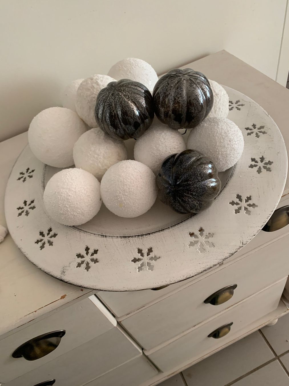 Tutte le decorazioni: schönes winterliches Metall "Tablett" – Usato da St. Gallen venduto da Miousch 2